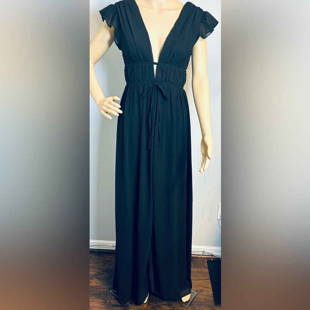 Lulus I'm All Yours Black Ruffled Maxi Dress Size Small New NWT - Picture 12 of 17